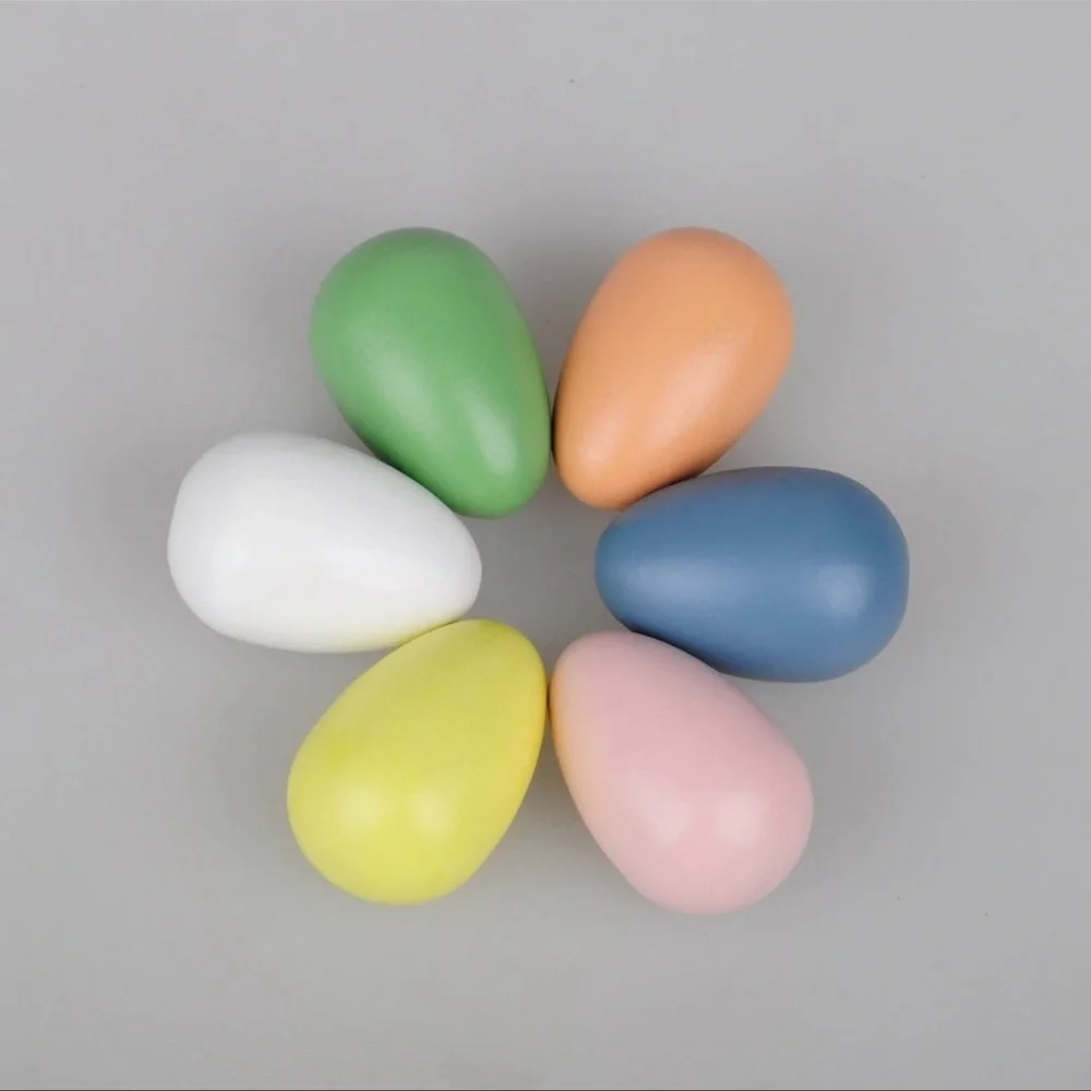 Target BP Half Dozen Wood Colored Easter Eggs